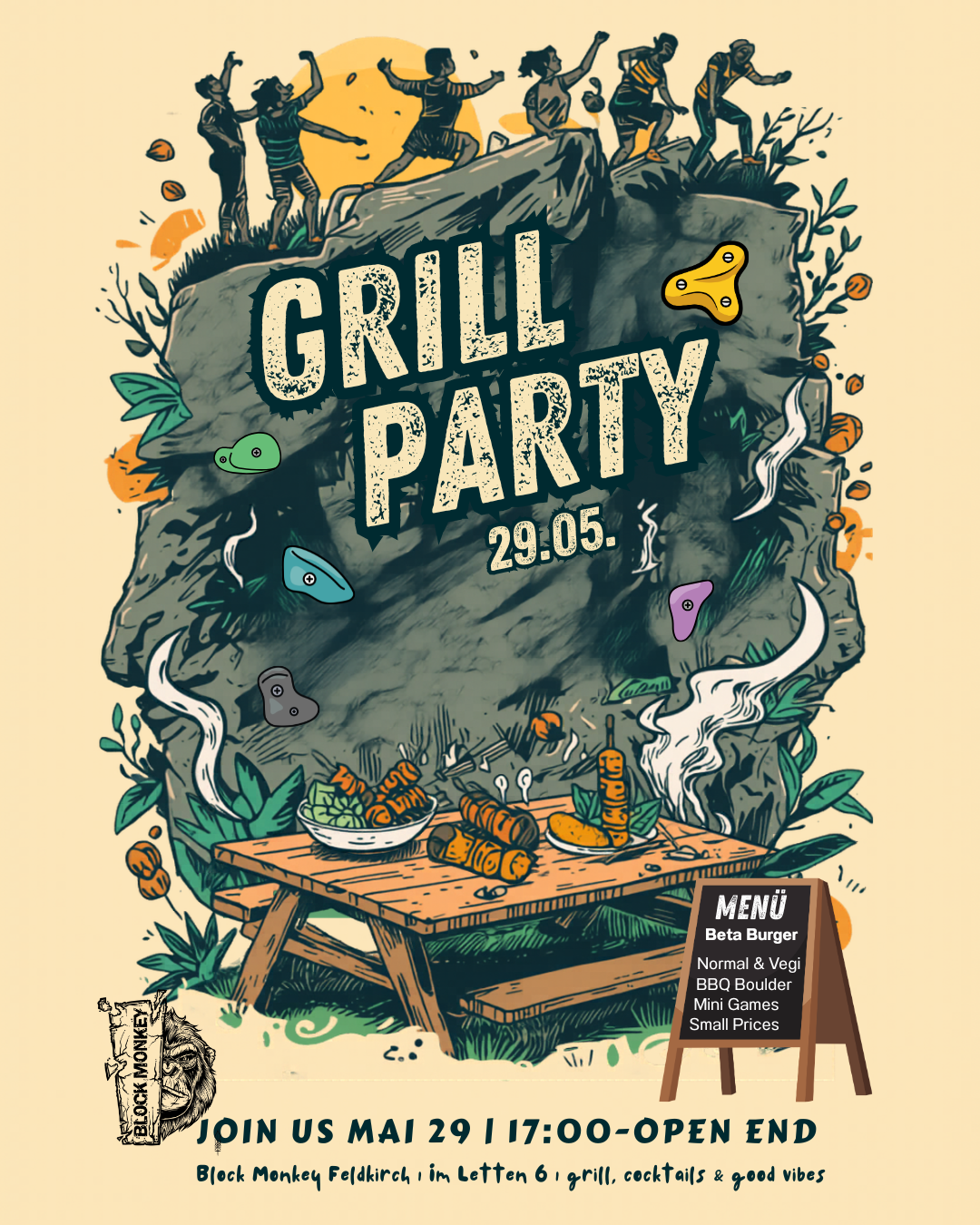 Dynamic Spring and Grill Event Poster Instagram Post 45